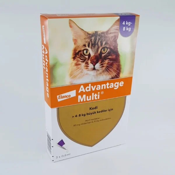 Advantage Multi Kedi 4-8 kg İç Dış Parazit Damlası - Kedi iç dış Parazit damlası